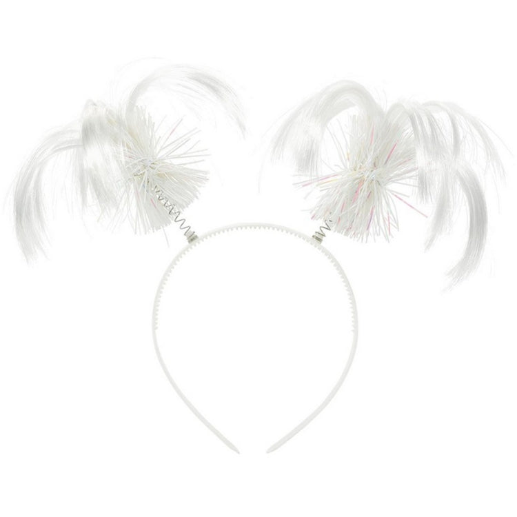 White Ponytail Headband - Party Savers