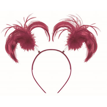 Burgundy Ponytail Headband - Party Savers
