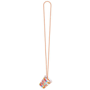 Fiesta Bead Chain Necklace with Shot Glasses - Party Savers