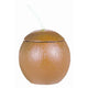Coconut Shaped Cup w/Straw - Plastic 532ml - Party Savers