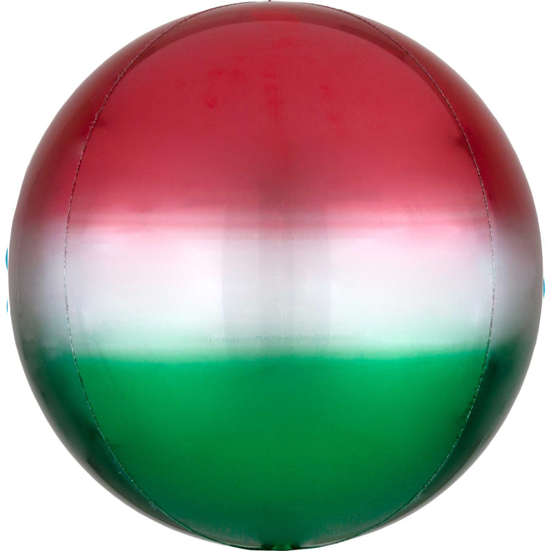 Ombre Red & Green Orbz 38cm x 40cm Each - Party Savers