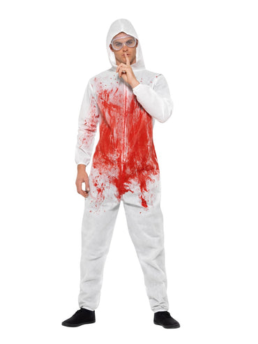 Mens Costume - Bloody Forensic Overall - Party Savers