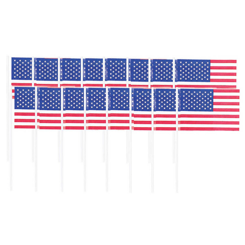 Patriotic American Flag Picks 120pk - Party Savers