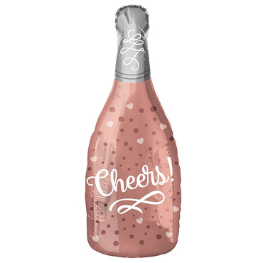 Cheers Champagne Bottle 66cm Foil Balloon - Party Savers