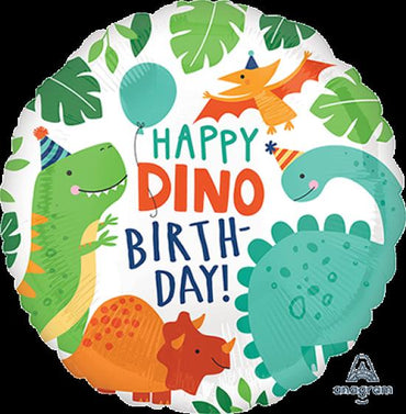 Dino-Mite Happy Birthday Foil Balloons 45cm Each
