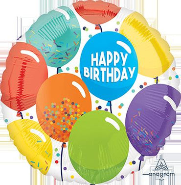 Happy Birthday Celebration Foil Balloon 45cm Each