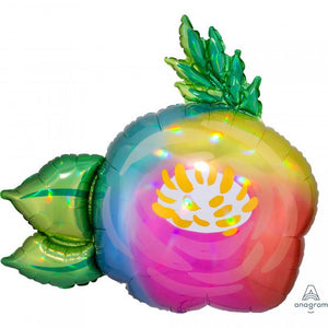 Holographic Iridescent Beautiful Flower Supershape Foil Balloon 76cm x 73cm Each