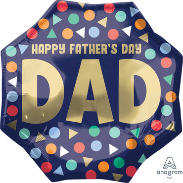 Happy Father's Day Dad SuperShape Foil Balloon - Party Savers