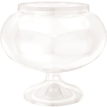 Short Round Pedestal Jar Clear - Plastic - Party Savers