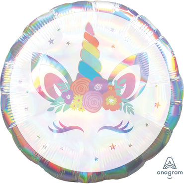 Holographic Unicorn Party Iridescent Foil Balloon 71cm - Party Savers
