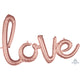 Phrase Script love Rose Gold Air-Filled Foil Balloon - Party Savers
