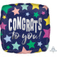 Congrats to you Stars on Navy Foil Balloon 45cm - Party Savers