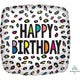 Rainbow Leopard Happy Birthday Foil Balloon 45cm - Party Savers