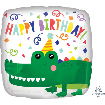 Gator Happy Birthday Foil Balloon 45cm - Party Savers