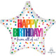 Star Happy Birthday from all of us Dots Foil Balloon 45cm - Party Savers
