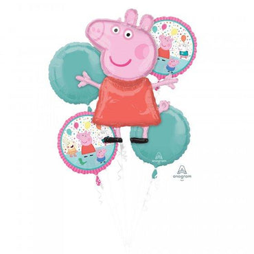 Peppa Pig Confetti Balloon Bouquet 5pk
