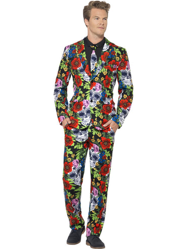 Mens Costume - Day of the Dead Suit - Party Savers