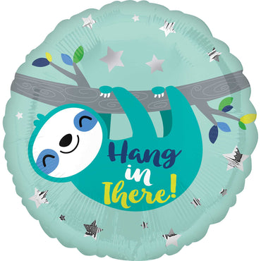 Sloth Hang In There Foil Balloon 45cm Each