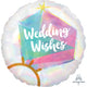 Wedding Ring Wedding Wishes Iridescent Holographic Foil Balloon 45cm - Party Savers