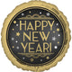 Vintage Happy New Year Foil Balloon 45cm Each - Party Savers
