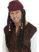 Brown Pirate Wig & Scarf - Party Savers