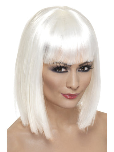 White Glam Wig - Party Savers