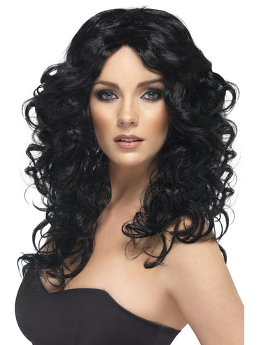 Black Glamour Wig - Party Savers