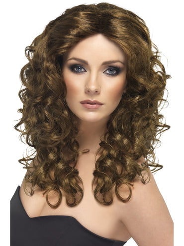 Brown Glamour Wig - Party Savers
