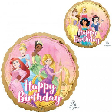 Disney Princess Once Upon A Time Happy Birthday Foil Balloon 45cm Each