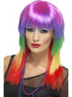 Multi Coloured Rainbow Rocker Wig - Party Savers