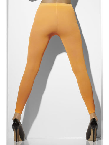 Orange Opaque Footless Tights - Party Savers