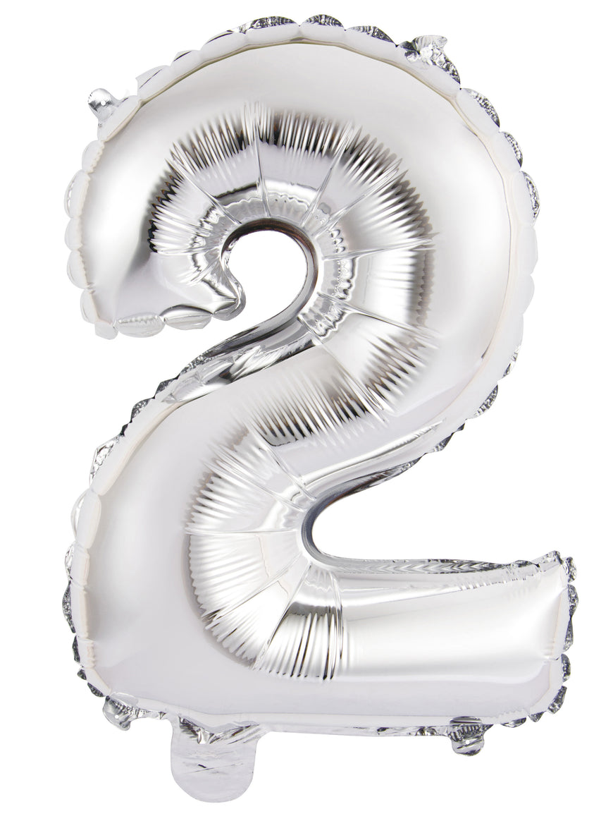 Number 1 Silver Foil Balloon 35cm - Party Savers