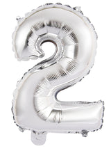 Number 0 Silver Foil Balloon 35cm - Party Savers