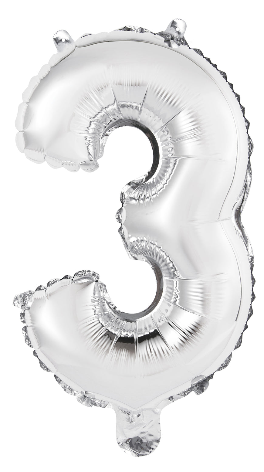 Number 7 Silver Foil Balloon 35cm - Party Savers