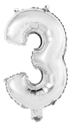 Number 5 Silver Foil Balloon 35cm - Party Savers