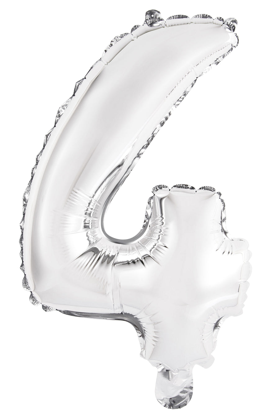 Number 6 Silver Foil Balloon 35cm - Party Savers