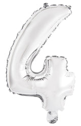 Number 3 Silver Foil Balloon 35cm - Party Savers
