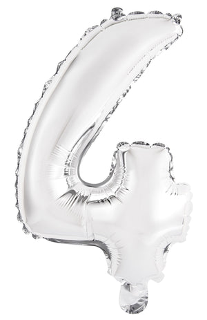 Number 1 Silver Foil Balloon 35cm - Party Savers