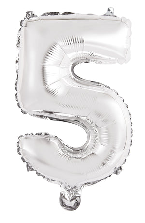 Number 1 Silver Foil Balloon 35cm - Party Savers