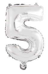 Number 1 Silver Foil Balloon 35cm - Party Savers