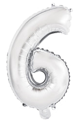 Number 3 Silver Foil Balloon 35cm - Party Savers