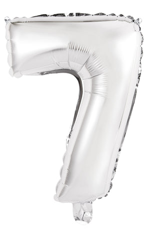 Number 5 Silver Foil Balloon 35cm - Party Savers