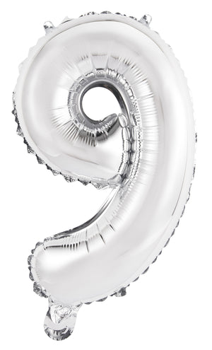 Number 1 Silver Foil Balloon 35cm - Party Savers