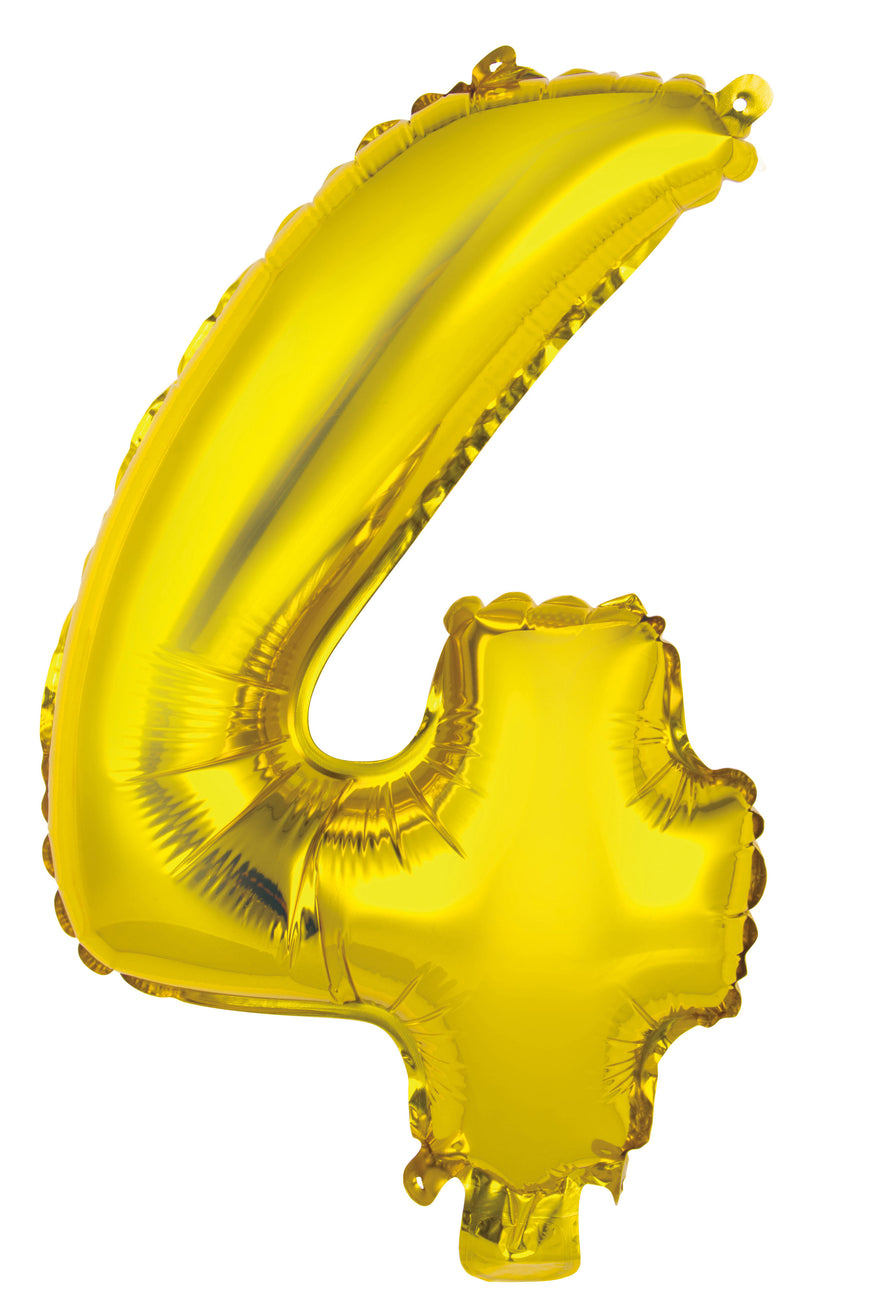 Number 0 Gold Foil Balloon 35cm - Party Savers