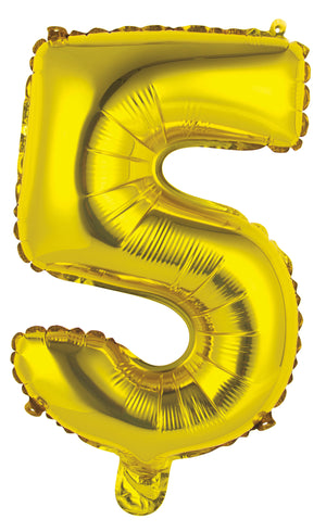 Number 6 Gold Foil Balloon 35cm - Party Savers