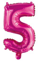 Number 5 Bright Pink Foil Balloon 35cm - Party Savers
