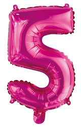 Number 0 Bright Pink Foil Balloon 35cm - Party Savers