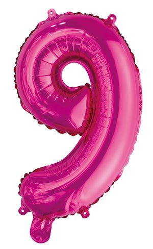 Number 1 Bright Pink Foil Balloon 35cm - Party Savers