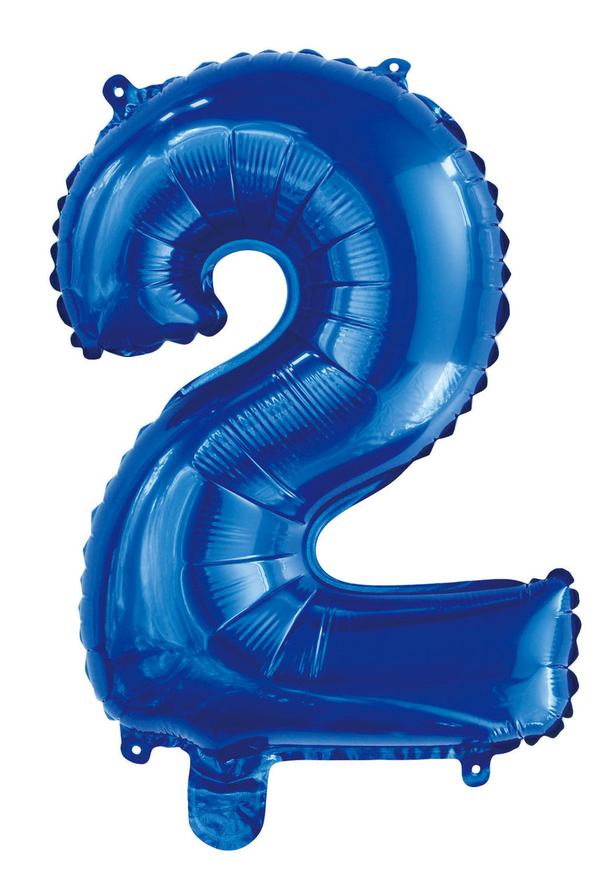 Number 1 Royal Blue Foil Balloon 35cm - Party Savers