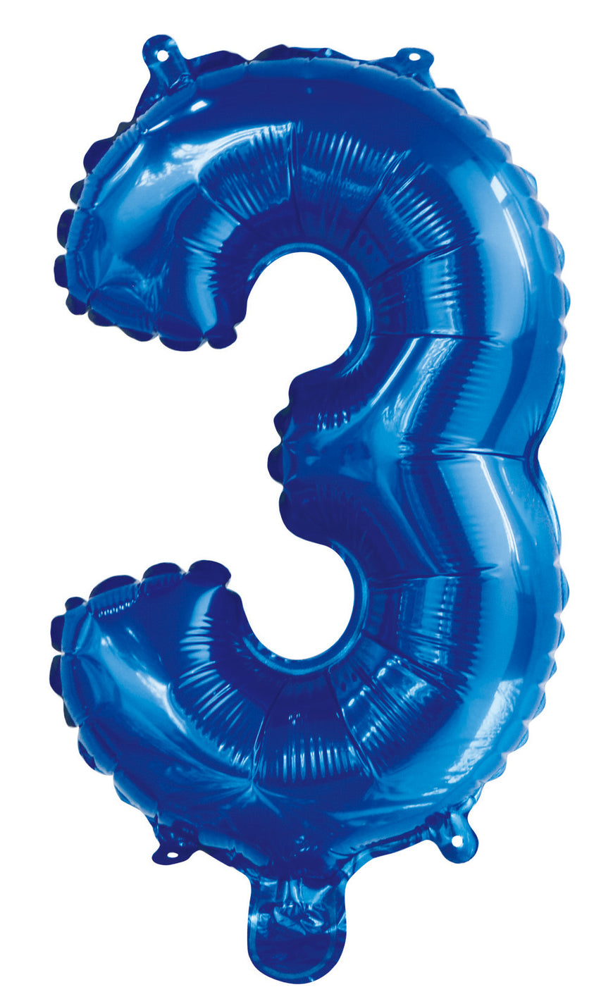 Number 1 Royal Blue Foil Balloon 35cm - Party Savers